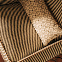 M23082OSCTB,Nate Berkus x Babyletto Sigi Pro Power Recliner in Perf Olive Stripe Eco-Crossweave w/Toffee Base