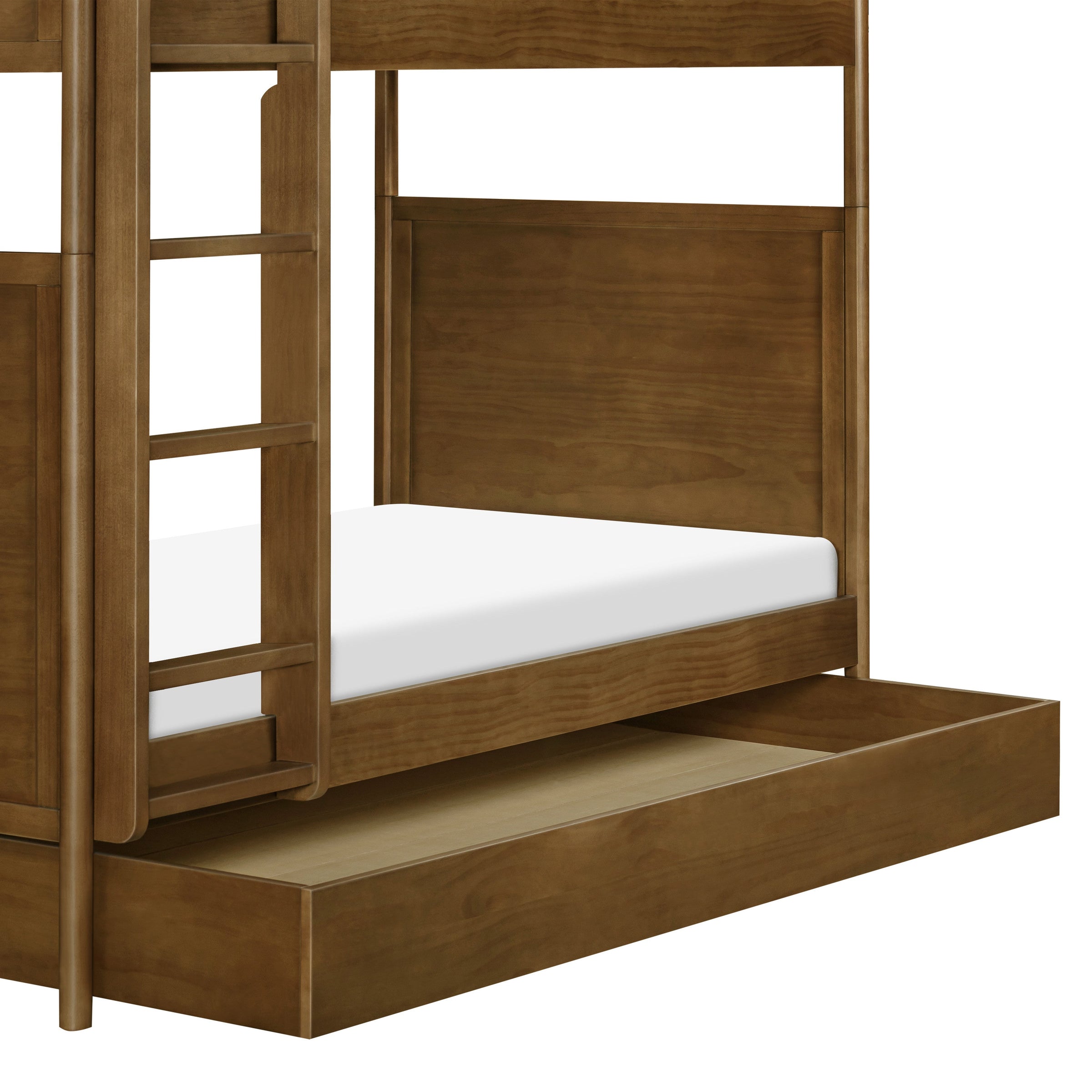 M25973NL,Twin Storage Trundle Bed in Natural Walnut
