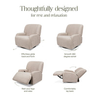 M27687EGS,Winslow Extra Wide Recliner and Swivel Glider in Earl Grey Shearling
