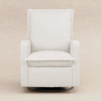 M20977CMSG,Cali Flange Gliding Swivel Recliner in Cream Shearling