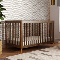 M12901NLGLD,Gelato 4-in-1 Convertible Crib w/Toddler Conversion Kit in Natural Walnut Gold Ft