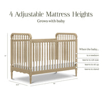 M7101WP,Liberty 3-in-1 Convertible Spindle Crib w/Toddler Bed Conversion Kit in Washed Pine