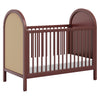 M25601CRNC,Bondi Cane 3-in-1 Convertible Crib w/ Toddler Bed Kit in Crimson with Natural Cane