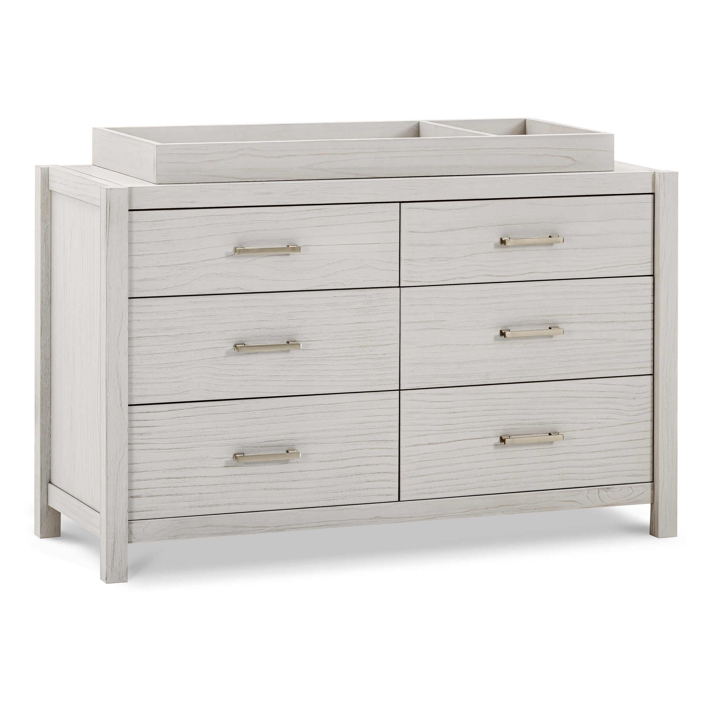 B26416WDF,Hemsted 6-Drawer Assembled Dresser in White Driftwood