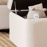 M20985PCMEW,Cali Storage Ottoman in Performance Cream Eco-Weave