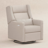 M11286PBEW,Kiwi Plus Power Glider Recliner w/ Power Headrest in Performance Beach Eco-Weave