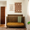M15901NL,Palma Mid-Century 4-in-1 Convertible Crib w/Toddler Bed Conversion in Natural Walnut