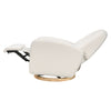 M23188WBLB,Nami Glider Recliner w/ Electronic Control and USB in Ivory Boucle w/Light Wood Base