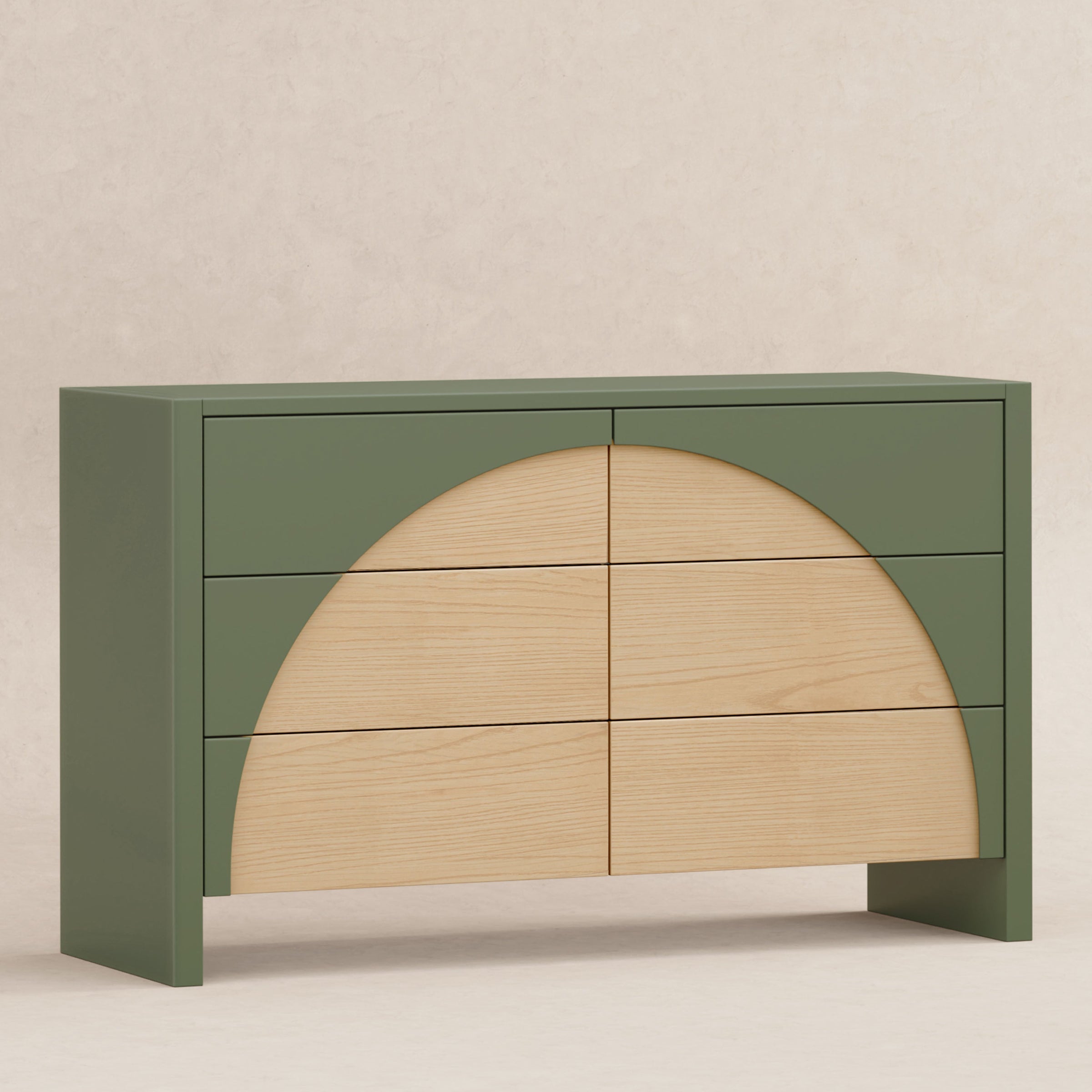 M30216OLSH,Moab 6-Drawer Assembled Dresser in Olive/Ash