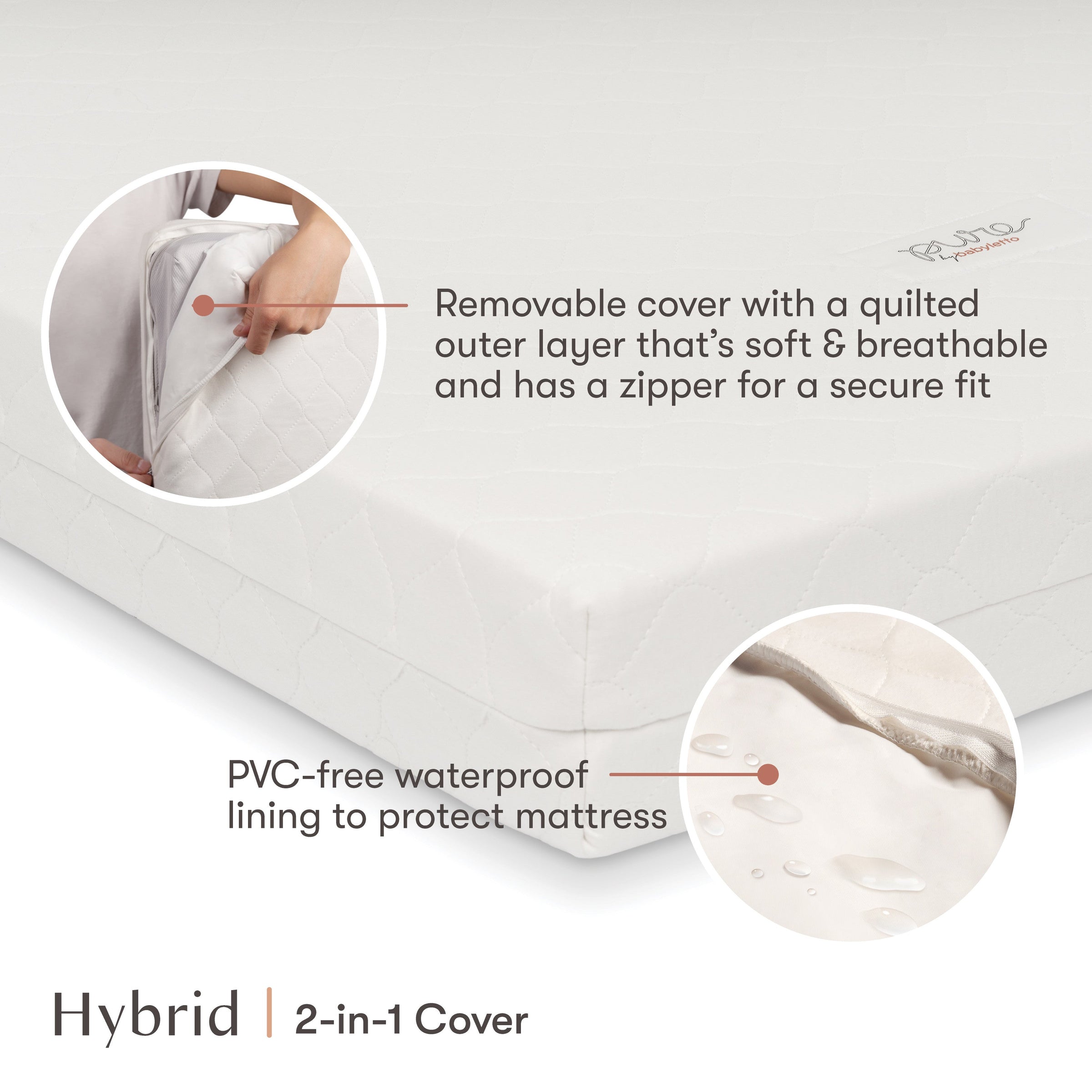 M5397C,Pure Core 4 Midi Crib Mattress w/ Hybrid Cover