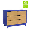 M4216CBTHY,Hudson 6-Drawer Double Dresser  Assembled in Cobalt and Honey