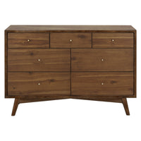 M15916NL,Palma 7-Drawer Double Dresser  Assembled in Natural Walnut