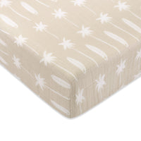 T27035,Beach Bum Muslin Crib Sheet in GOTS Certified Organic Cotton
