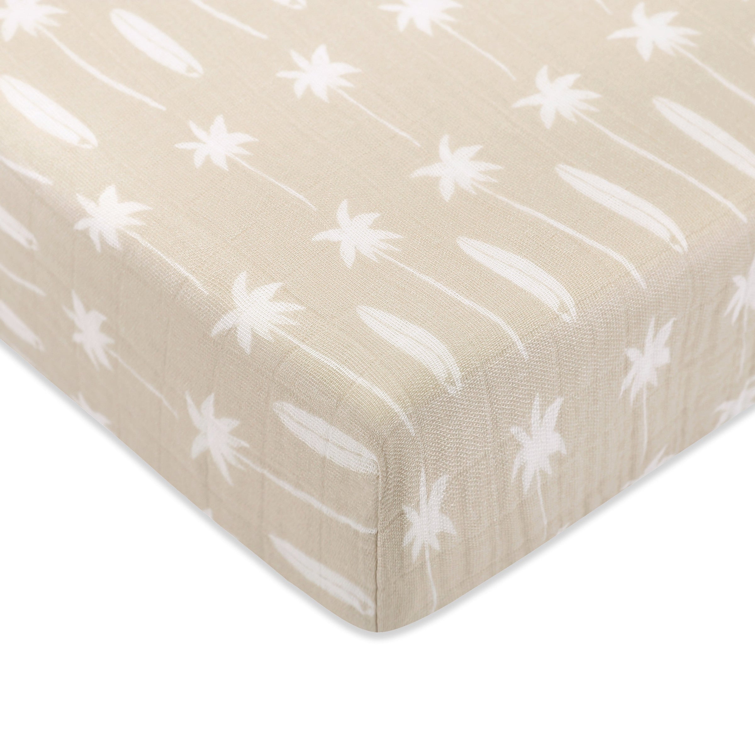 T27035,Beach Bum Muslin Crib Sheet in GOTS Certified Organic Cotton