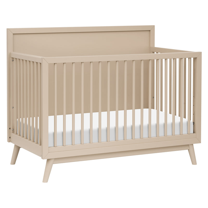 M15901TPE,Palma Mid-Century 4-in-1 Convertible Crib w/Toddler Bed Conversion in Taupe
