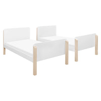 M18494WNX,TipToe Bunk Bed in White and Washed Natural