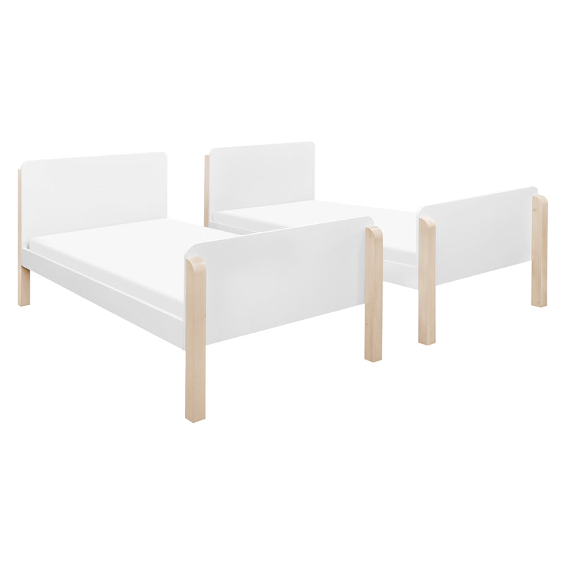 M18494WNX,TipToe Bunk Bed in White and Washed Natural