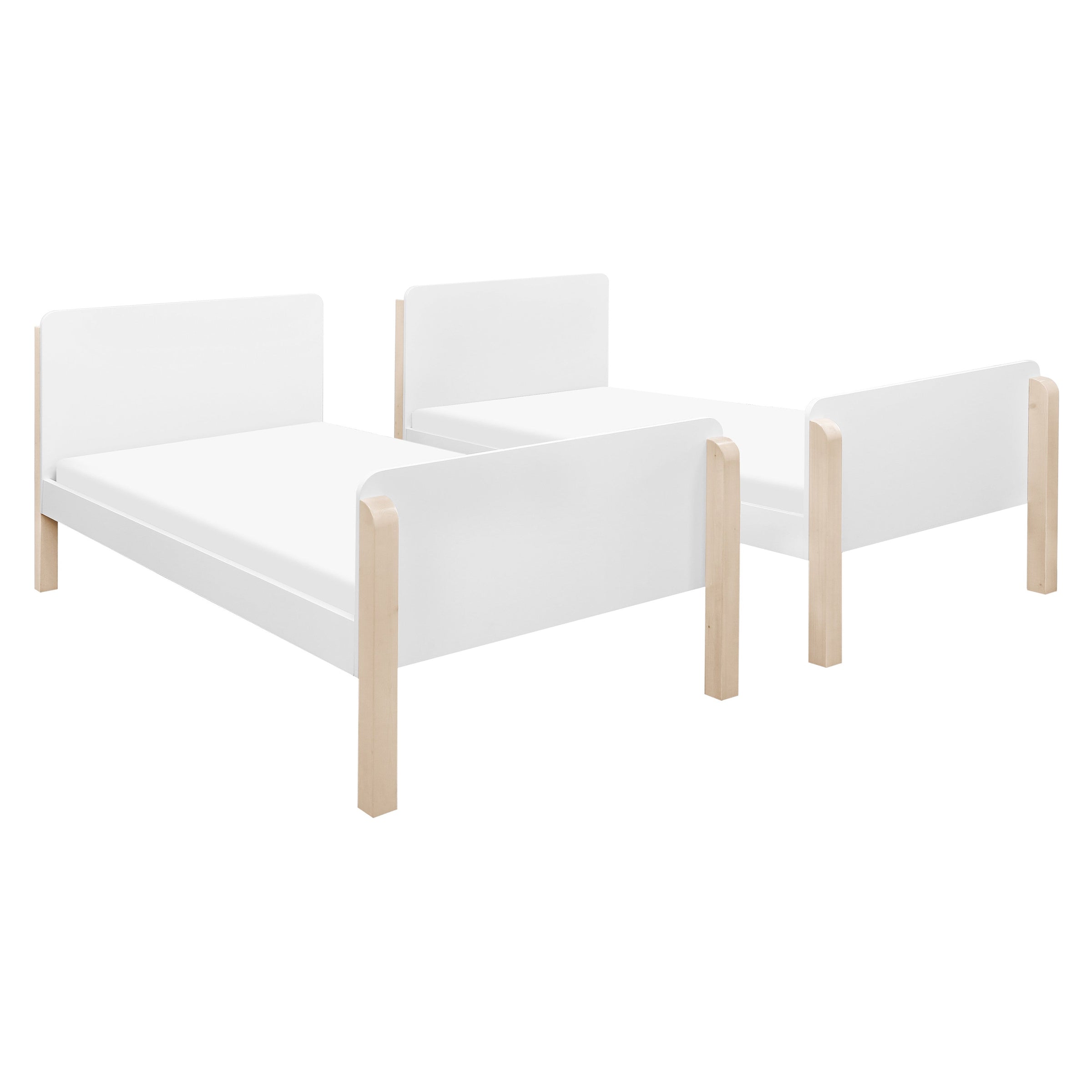 M18494WNX,TipToe Bunk Bed in White and Washed Natural
