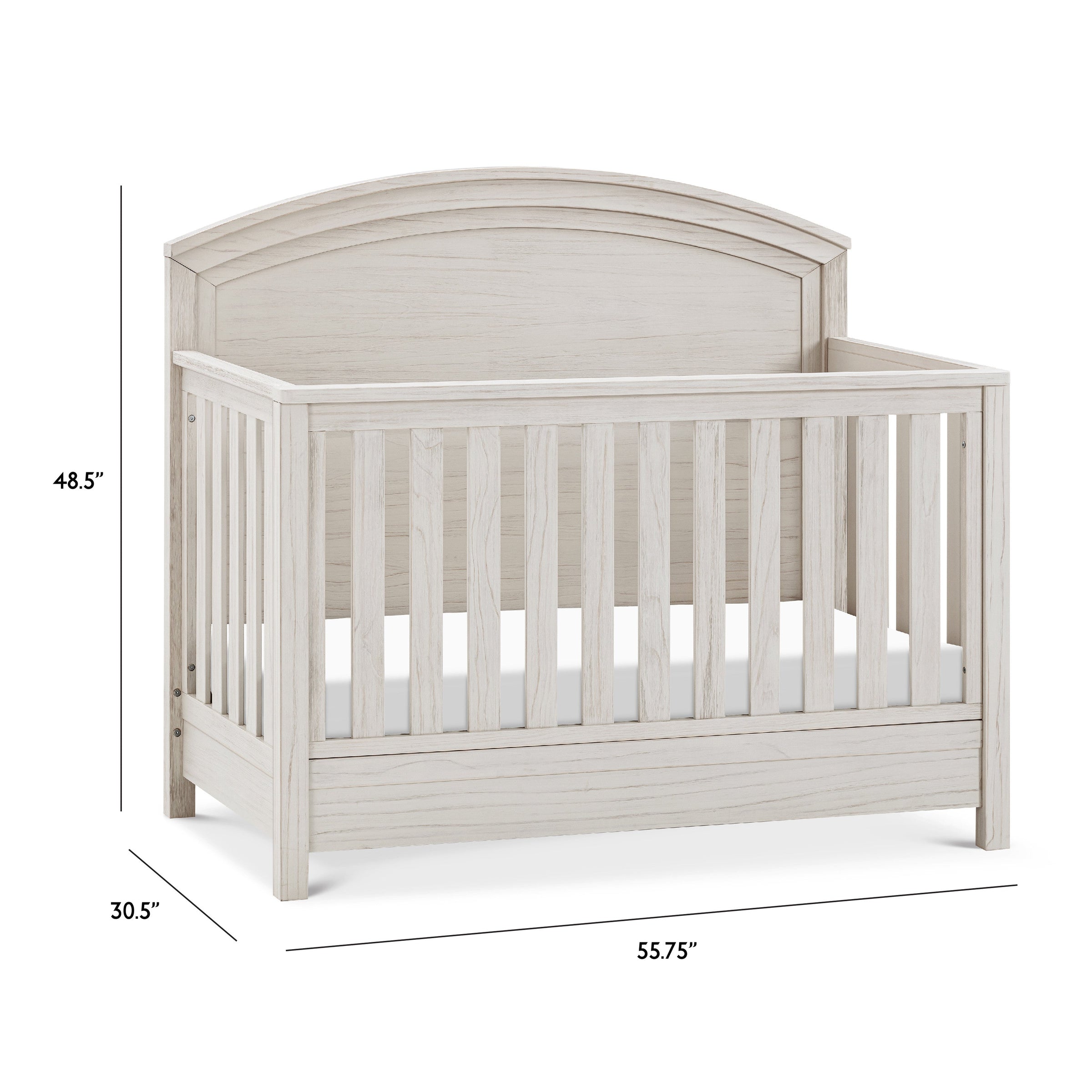 B26401WDF,Hemsted 4-in-1 Convertible Crib in White Driftwood