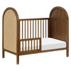 M25601NLNC,Bondi Cane 3-in-1 Convertible Crib w/Toddler Bed Kit in Natural Walnut w/Natural Cane