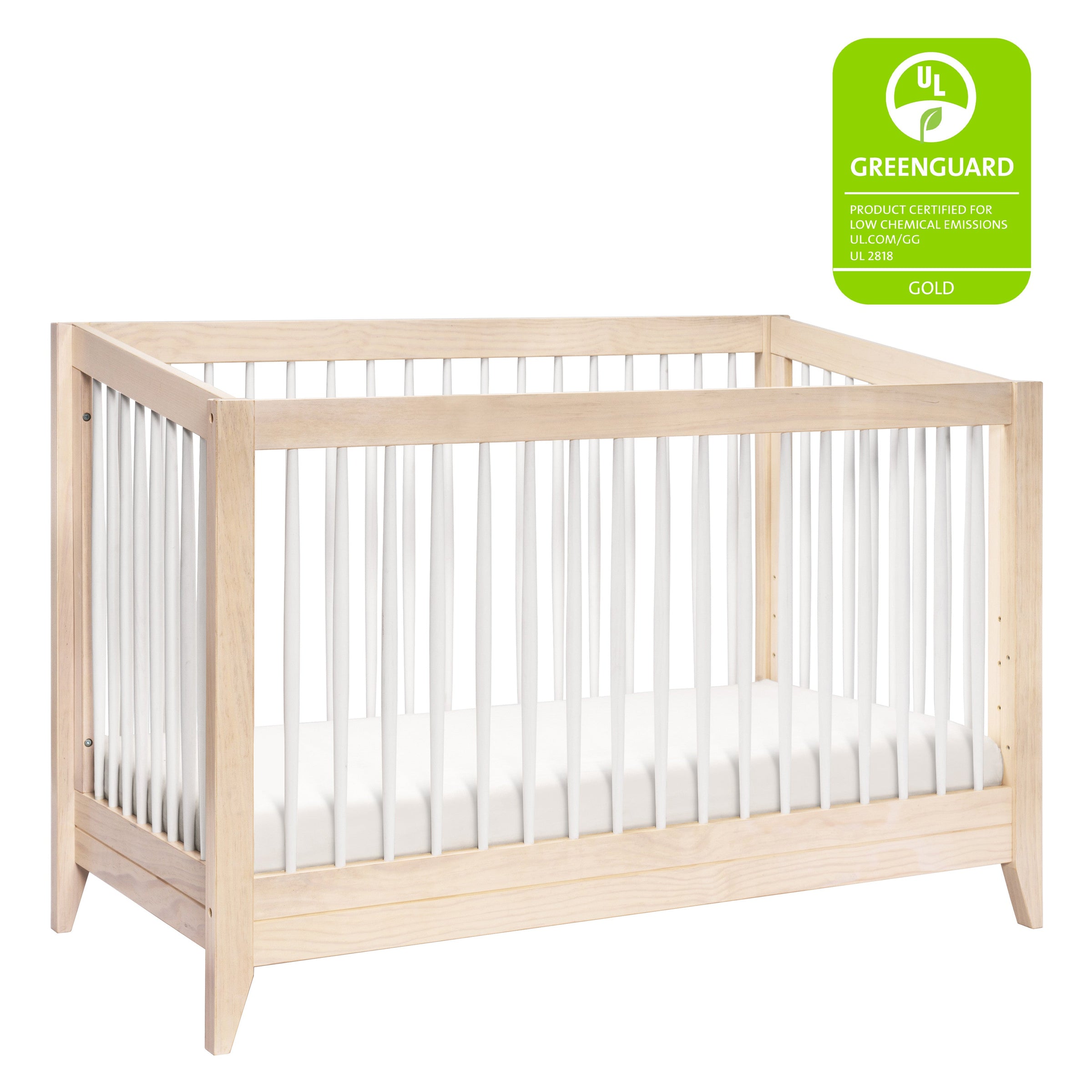 M10301NXW,Sprout 4-in-1 Convertible Crib w/Toddler Bed Conversion Kit in W Natural/White
