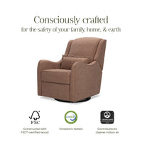 M27787PREB,Devon Recliner and Swivel Glider in Performance Dusty Rose Eco-Basketweave