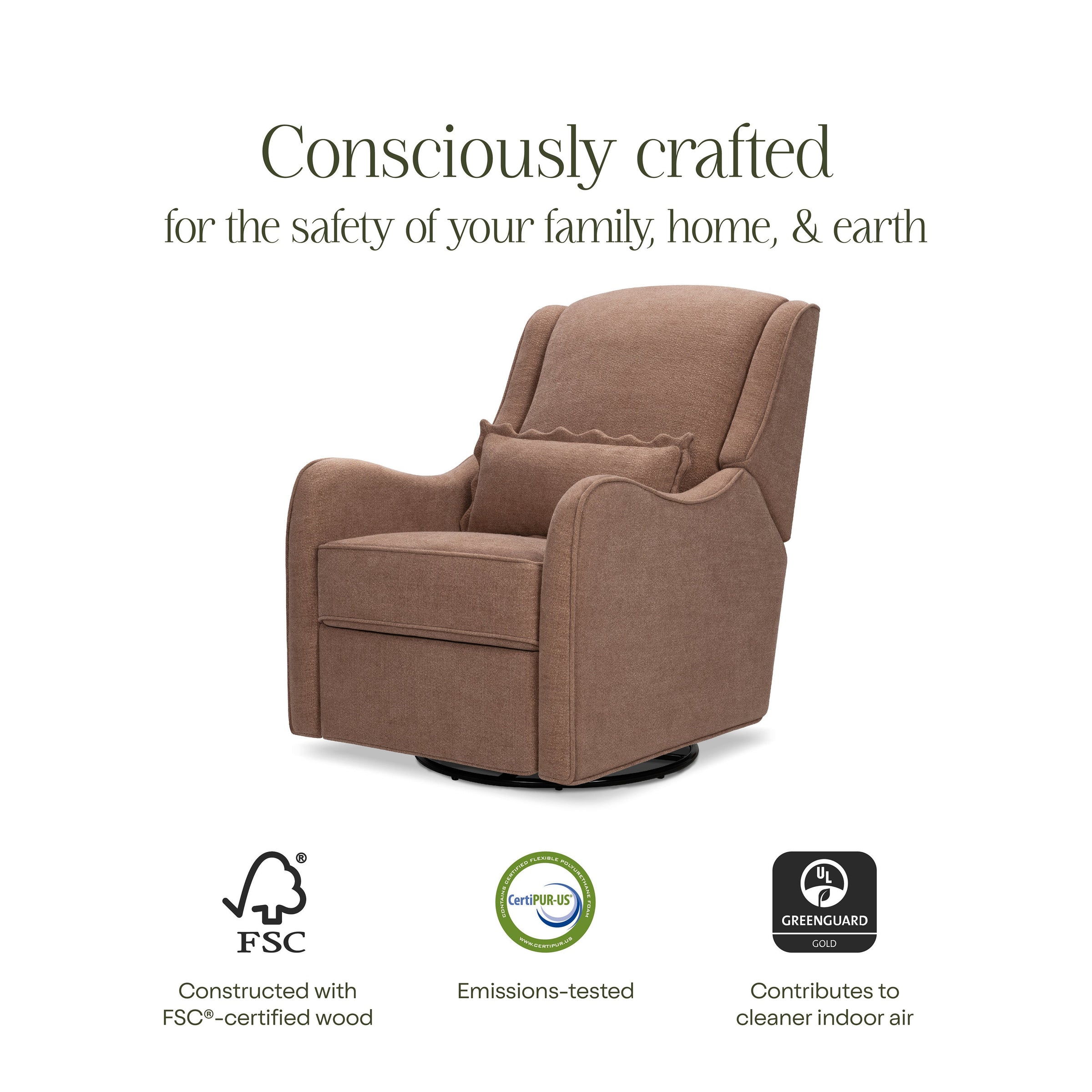 M27787PREB,Devon Recliner and Swivel Glider in Performance Dusty Rose Eco-Basketweave