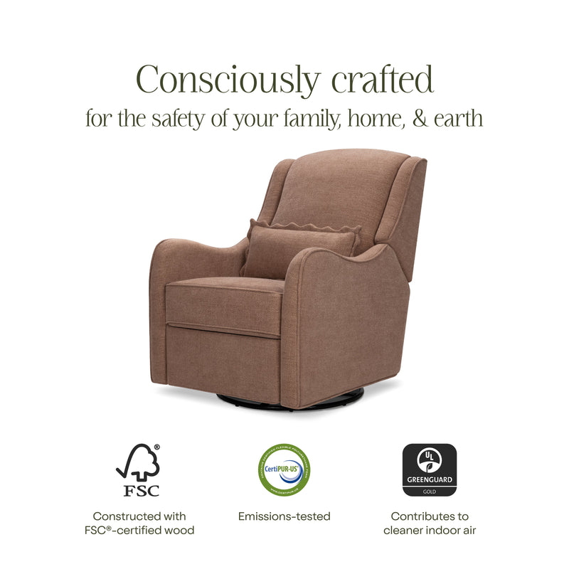 M27787PREB,Devon Recliner and Swivel Glider in Performance Dusty Rose Eco-Basketweave
