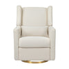 M11288WBG,Kiwi Glider Recliner w/ Electronic Control and USB in Ivory Boucle w/Gold Base