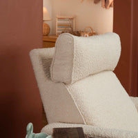 M17183PWB,Willa Deluxe Power Glider Recliner w/Heat&Massage in Performance Ivory Boucle