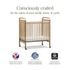 M15598VG,Abigail 3-in-1 Convertible Mini Crib in Vintage Gold