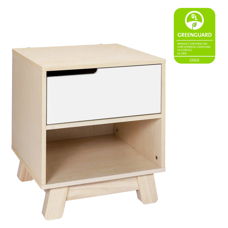 M4260NXW,Hudson Nightstand with USB Port in Washed Natural / White