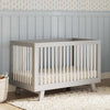 M4201GW,Hudson 3-in-1 Convertible Crib w/Toddler Bed Conversion Kit in Grey/White