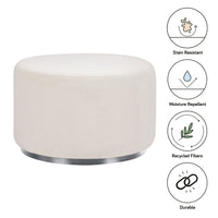 M10185PCMEW,Tuba Gliding Ottoman in Performance Cream Eco-Weave