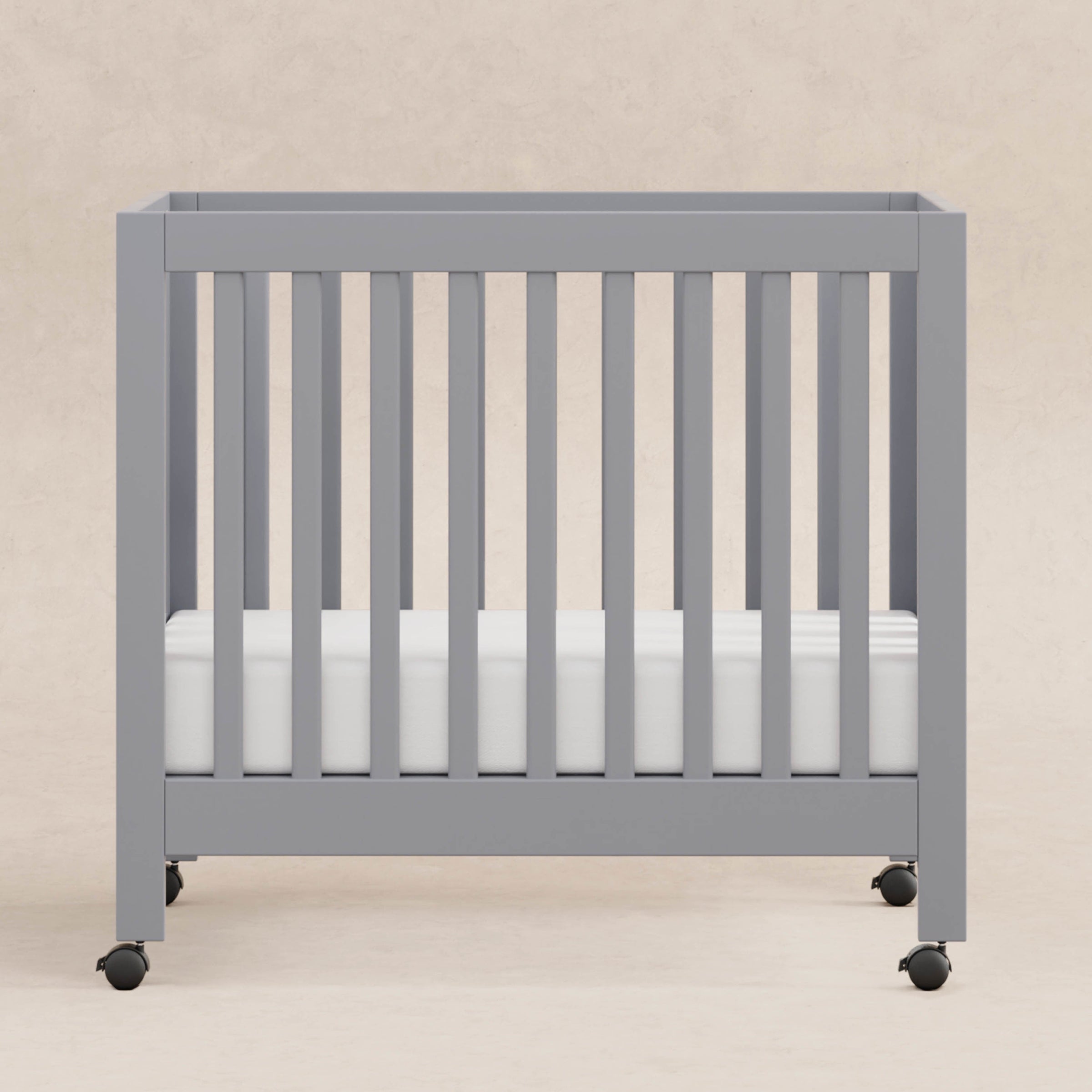 M6698G,Origami Mini Crib in Grey Finish