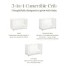 B14301RW,Tanner 3-in-1 Convertible Crib in Warm White