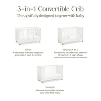 B14301RW,Tanner 3-in-1 Convertible Crib in Warm White
