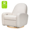 M23188PCMEWLB,Nami Glider Recliner w/ Electronic Control and USB in Performance Cream Eco-Weave w/Light wood base