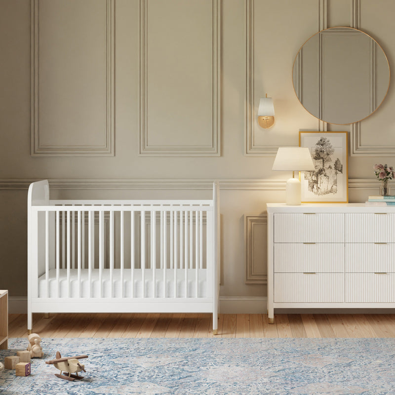 M26742RW,Brimsley Tambour 3-in-1 Convertible Crib in Warm White