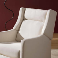 M11286PCMEW,Kiwi Plus Power Glider Recliner w/ Power Headrest in Performance Cream Eco-Weave
