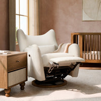 M34288PSWTB,Nate Berkus x Babyletto Westham Power Recliner in Performance Powder Slub Weave w/Toffee Base