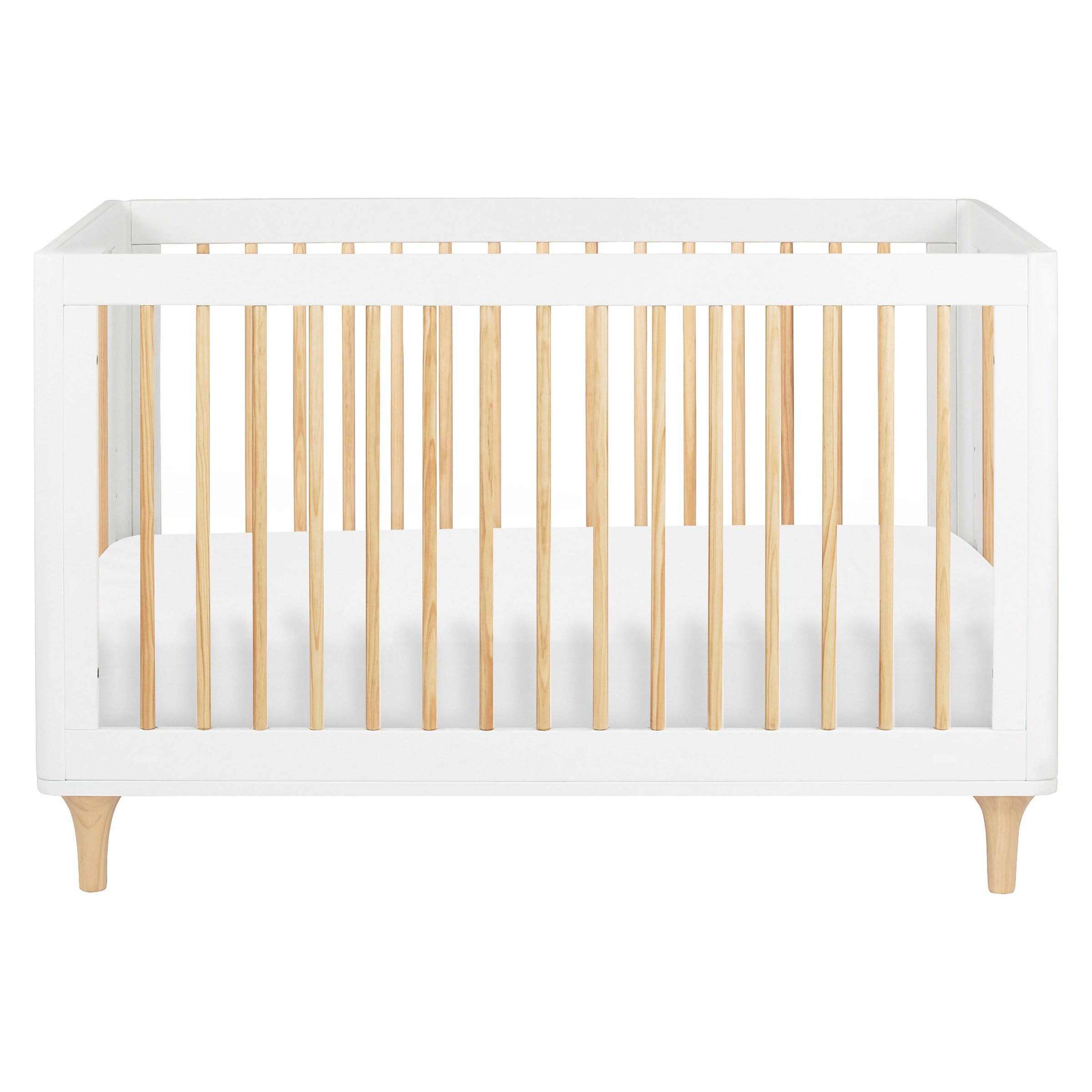 M9001WN,Lolly 3-in-1 Convertible Crib w/Toddler Bed Conversion Kit in White/Natural