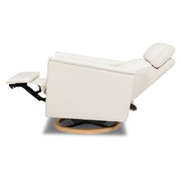 B17186PCMEWLB,Willa Plus Power Glider Recliner w/ Power Headrest in Performance Cream Eco-Weave w/Light Wood base