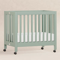 M6698LS,Origami Mini Crib in Light Sage