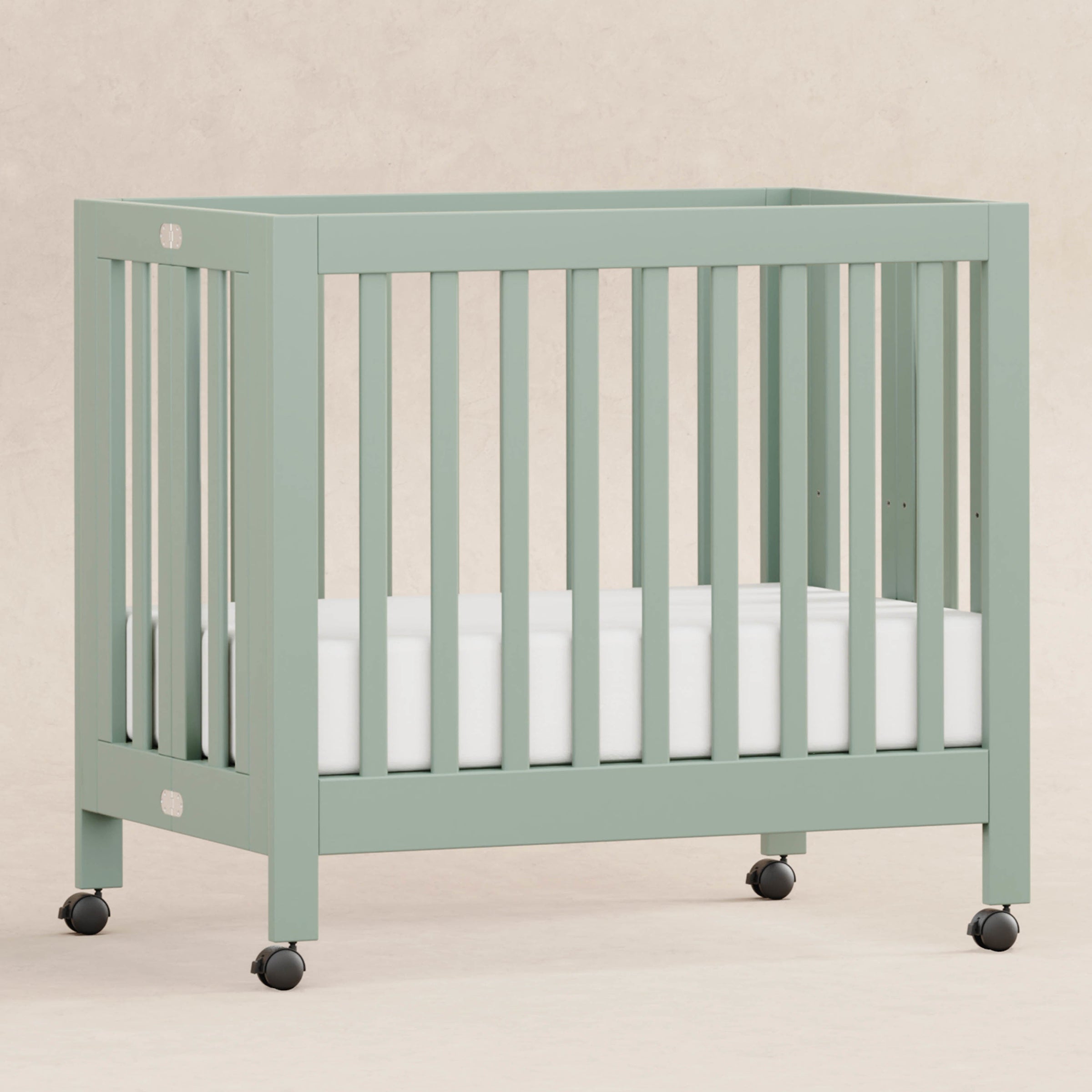 M6698LS,Origami Mini Crib in Light Sage