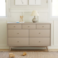 M15916TPE,Palma 7-Drawer Double Dresser  Assembled in Taupe