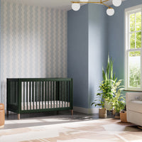 M12901FRGRBE,Gelato 4-in-1 Convertible Crib w/Toddler Bed Kit in Forest Green/Blonde Feet