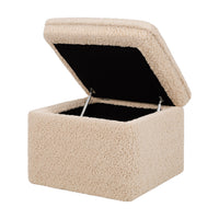 M20985CSG,Cali Storage Ottoman in Chai Shearling