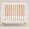 M9098WN,Lolly 4-in-1 Convertible Mini Crib and Twin Bed w/Toddler Bed Conversion Kit in White/Natural