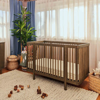 M29880NL,Pogo 8-in-1 Convertible Crib w/All-Stages Conversion Kits in Natural Walnut